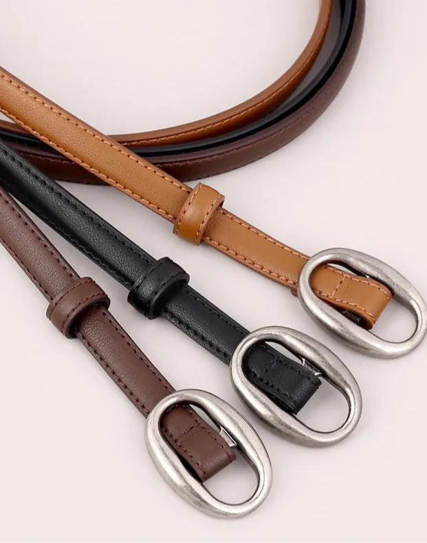 Mallory Skinny Leather Belt