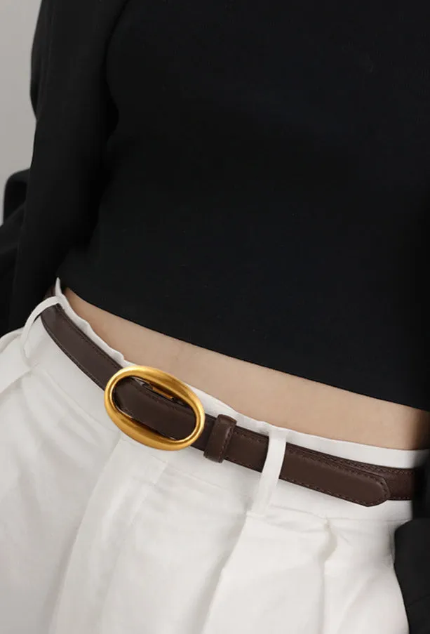 Mallory Skinny Leather Belt
