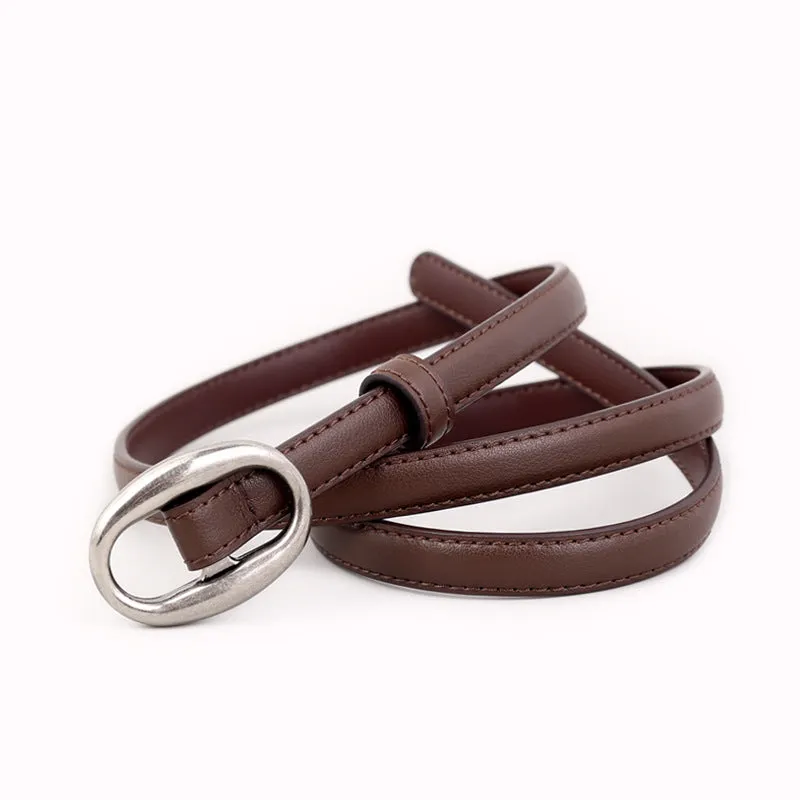 Mallory Skinny Leather Belt