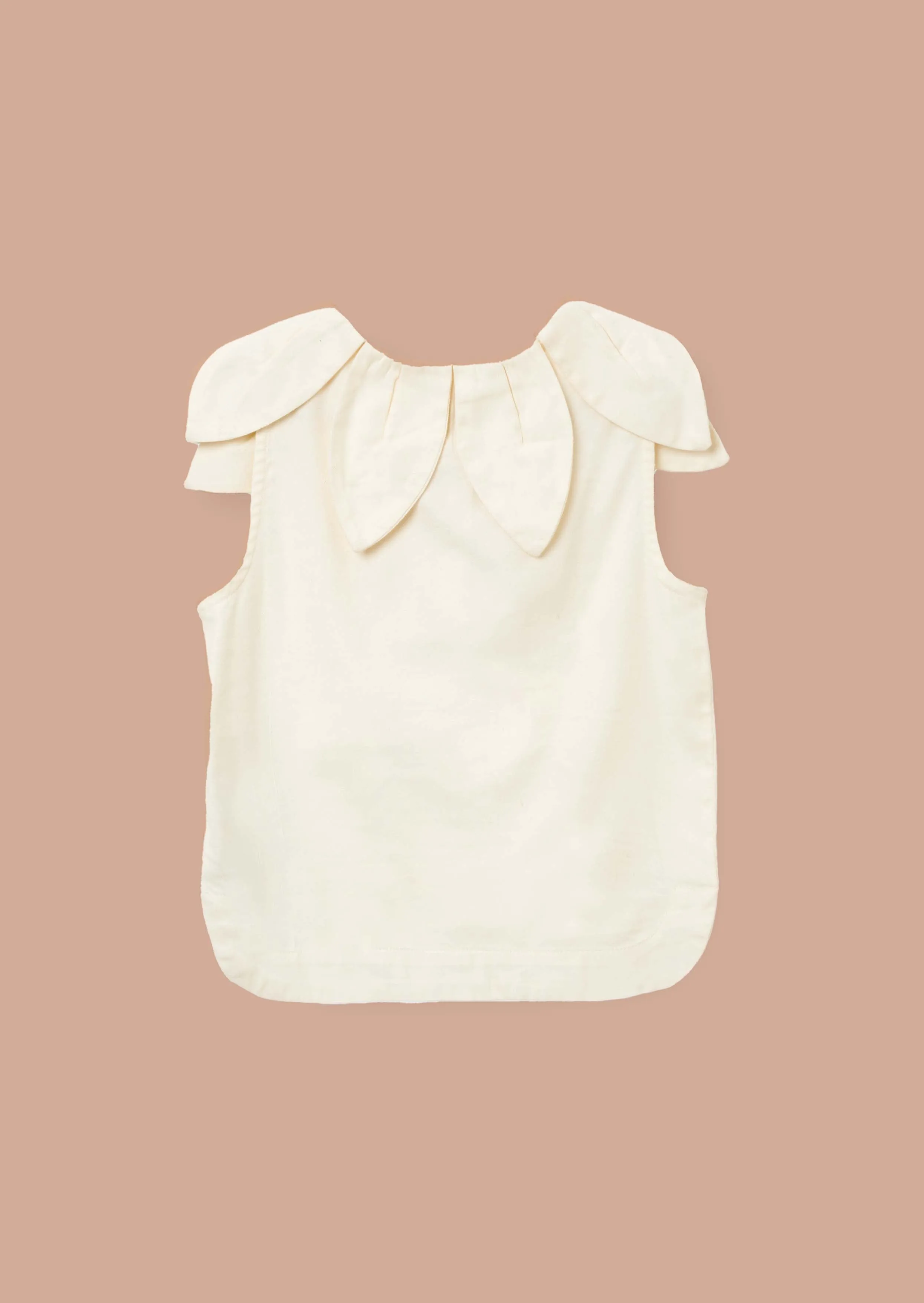 Margaux Ivory Petal Collar Top