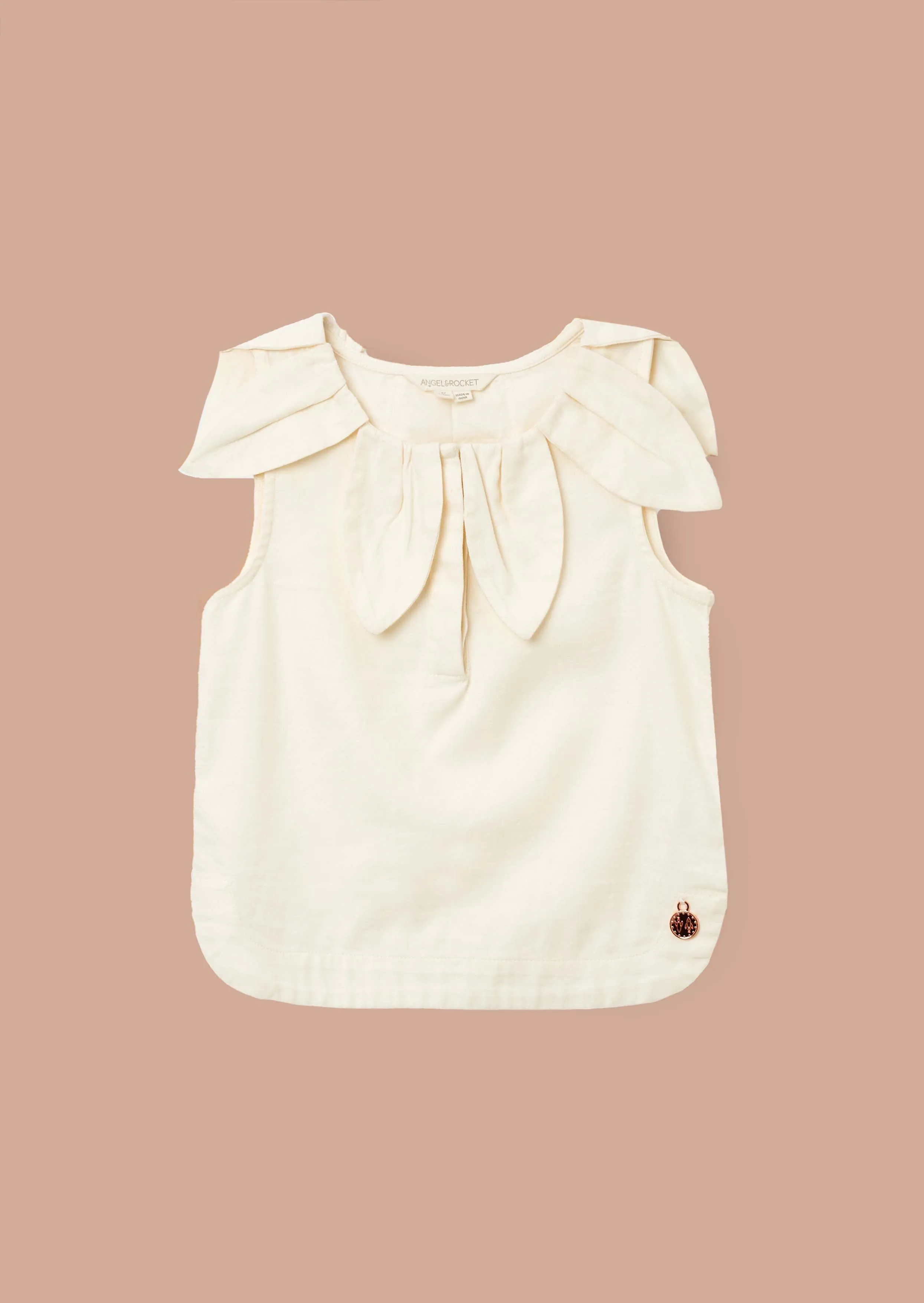 Margaux Ivory Petal Collar Top