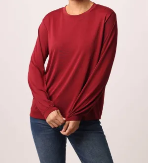 Matilda Modal Long Sleeve Tee In Rhubarb