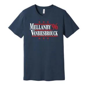 Mellanby & Vanbriesbrouck '96 - Florida Hockey Legends Political Campaign Parody T-Shirt - Hyper Than Hype Shirts