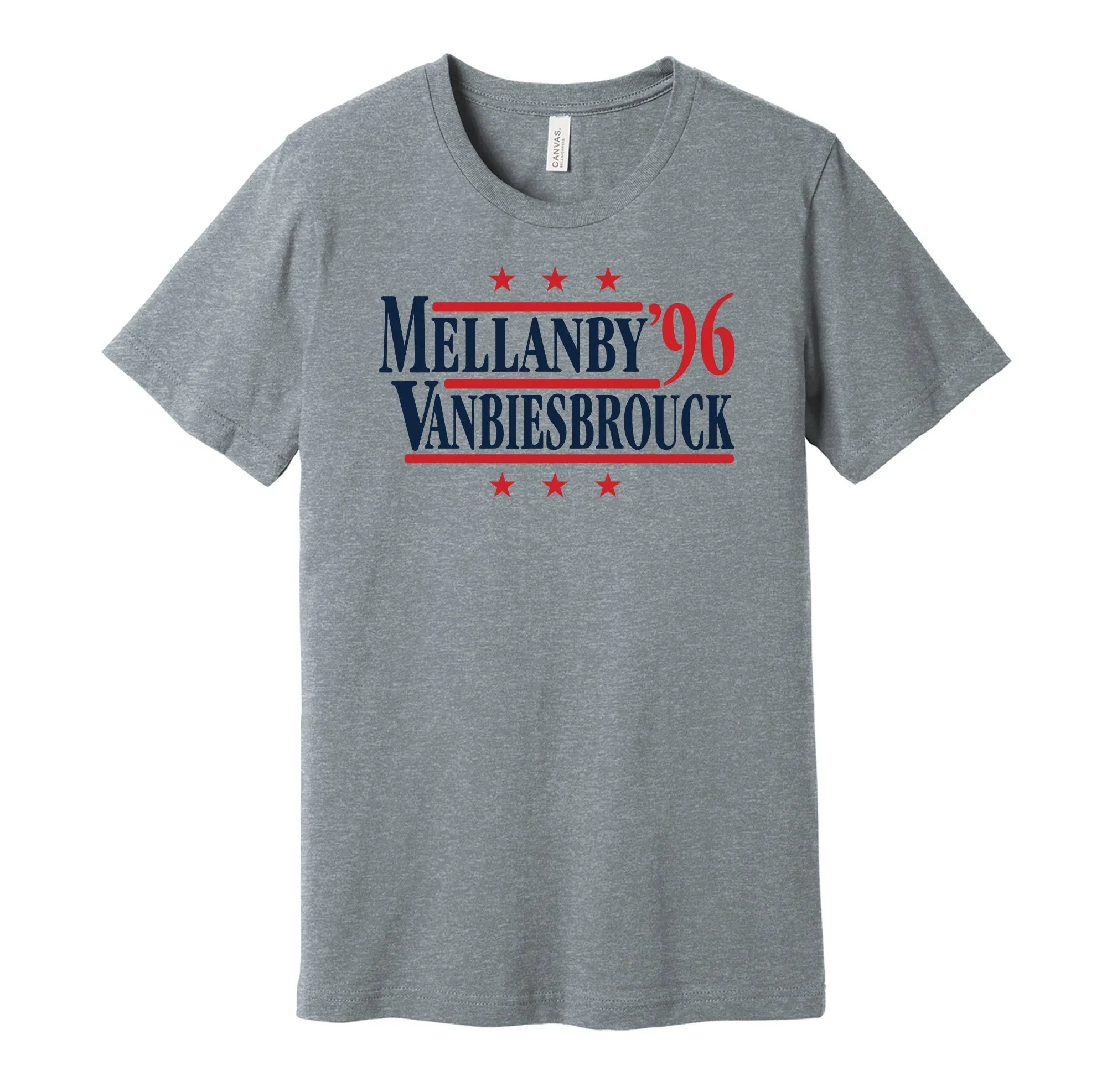 Mellanby & Vanbriesbrouck '96 - Florida Hockey Legends Political Campaign Parody T-Shirt - Hyper Than Hype Shirts