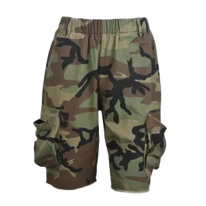 Men’s Camo Print Bermuda Shorts with Cargo Pockets