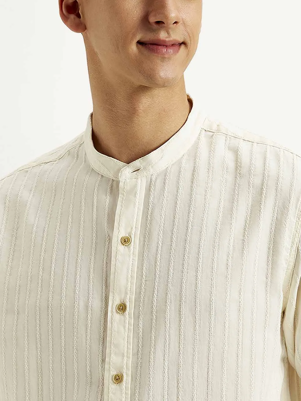 Men's Textured Slim Fit Shirt