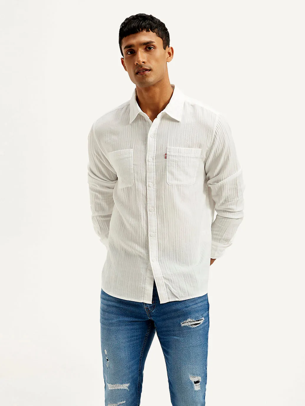 Men's Textured Slim Fit Shirt