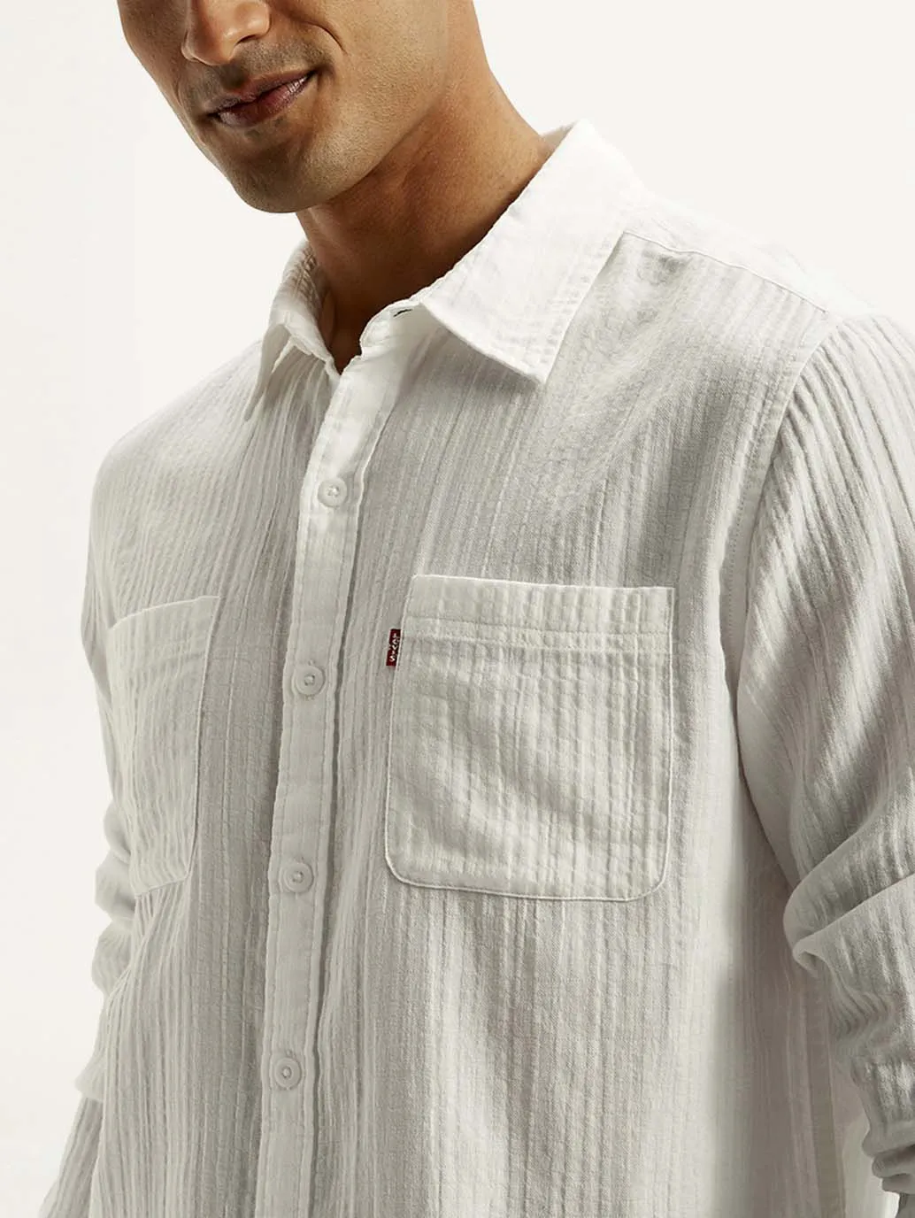Men's Textured Slim Fit Shirt