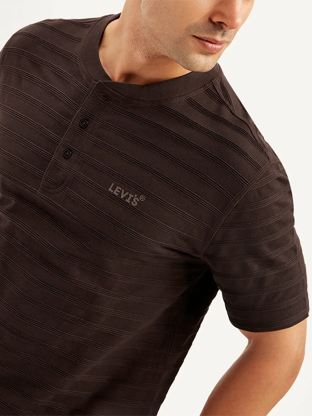 Men's Textured Slim Fit T-Shirt