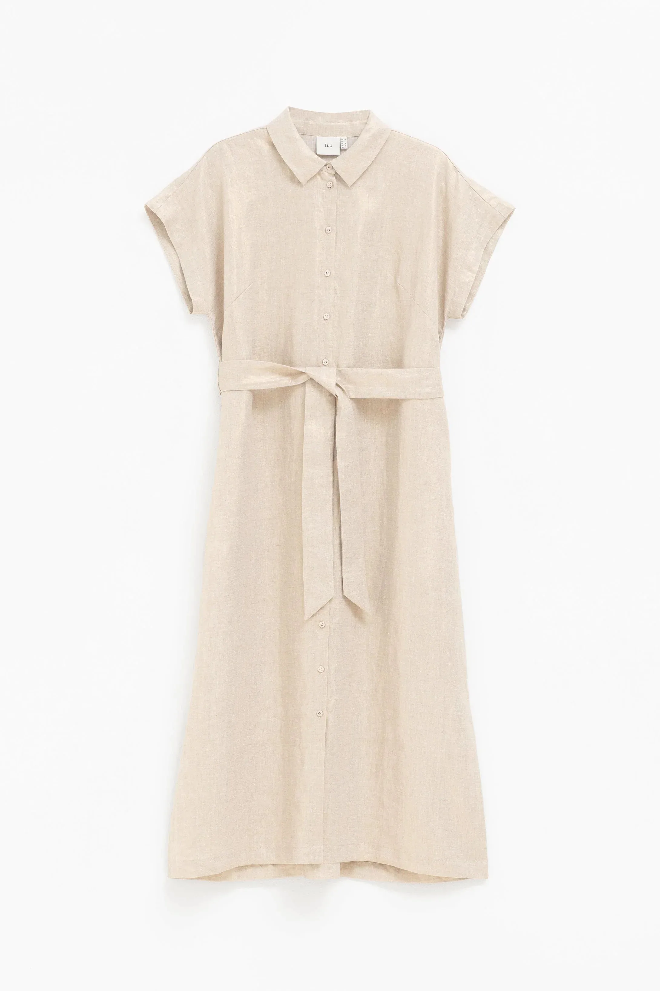 Metalen Shirt Dress - Gold Linen