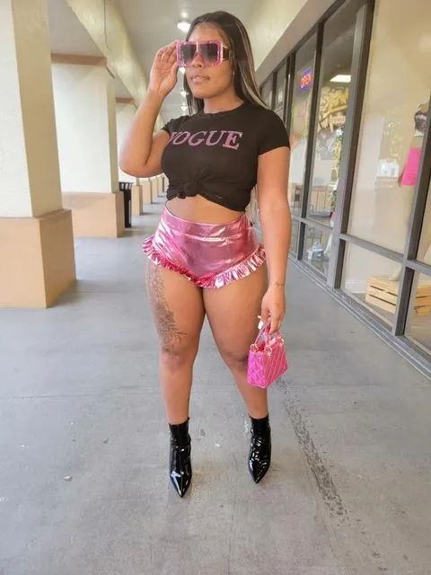 Metallic Flame Shorts