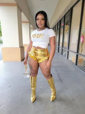 Metallic Flame Shorts