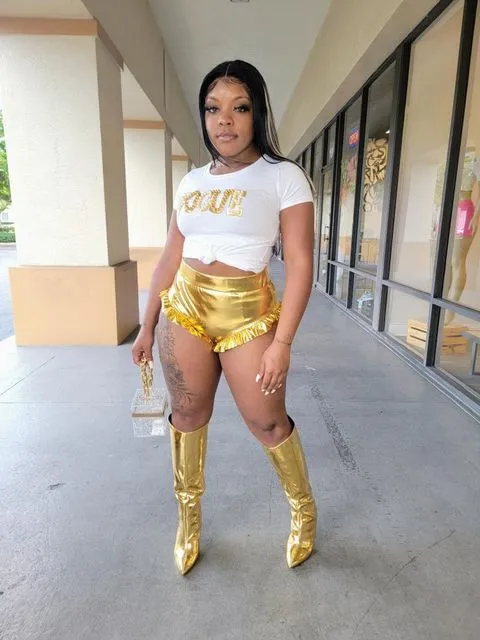 Metallic Flame Shorts