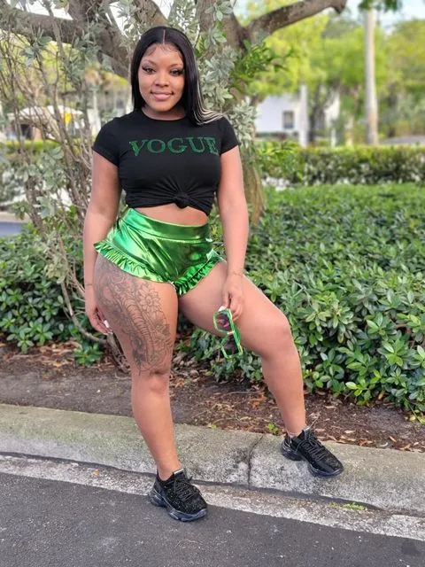 Metallic Flame Shorts