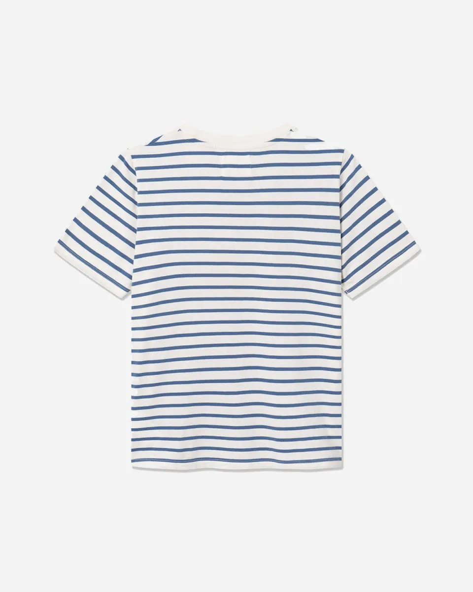 Mia T-shirt In Love - Off White/Blue Stripes