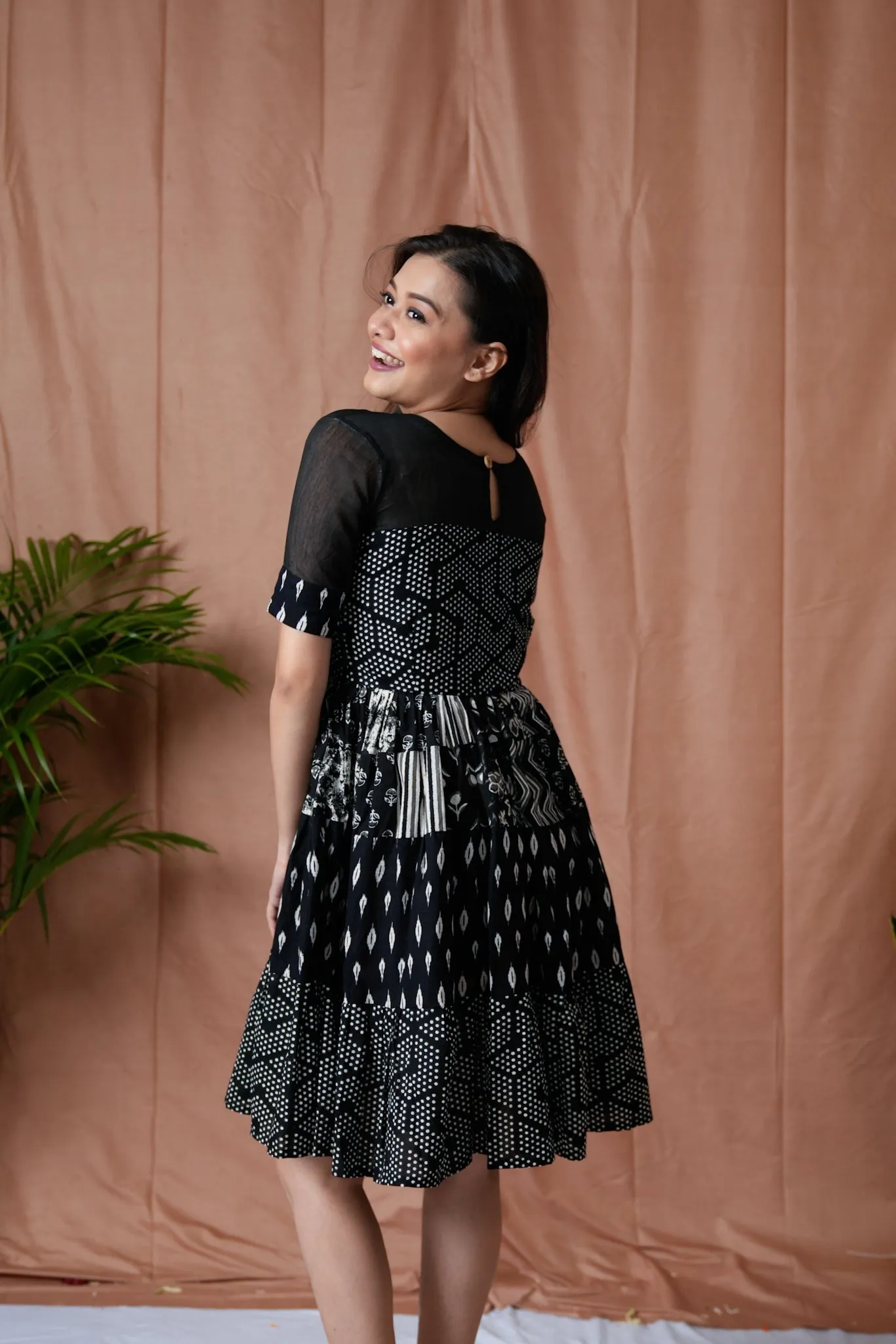 Midnight Black Midi Dress