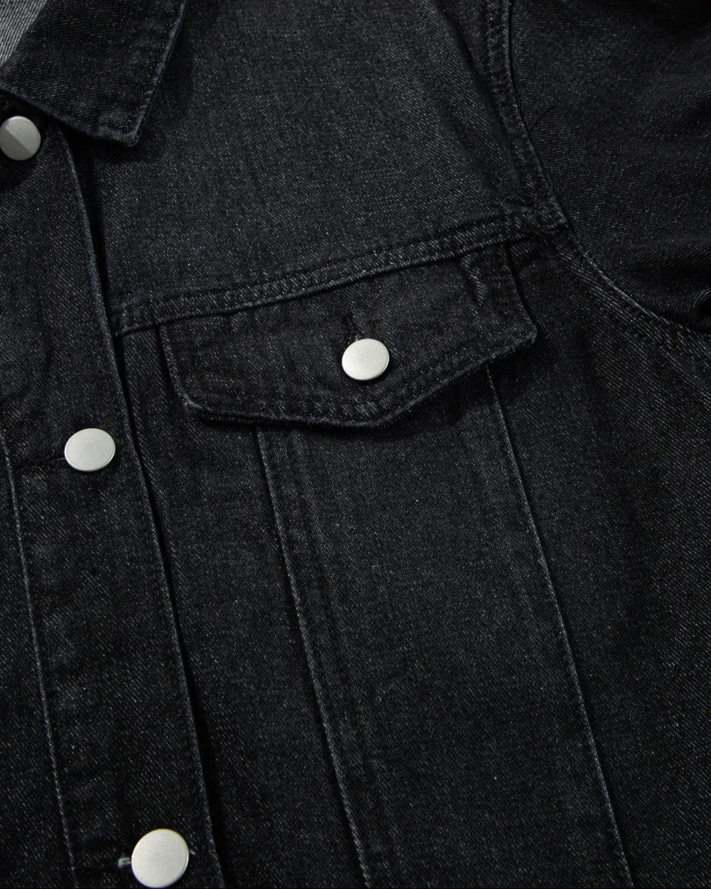 Midnight Ruffle Denim Jacket