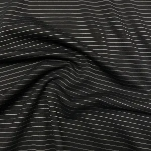 Midnight Silver Stripe - Jersey Ponte