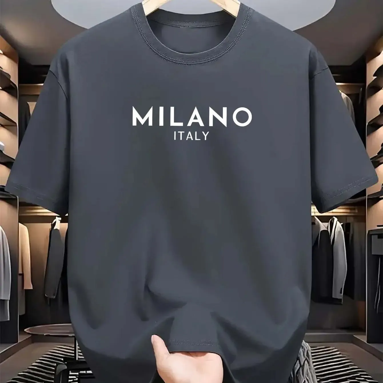 MILANO ITALY Cotton T-Shirt – Loose Fit, Casual & Stylish