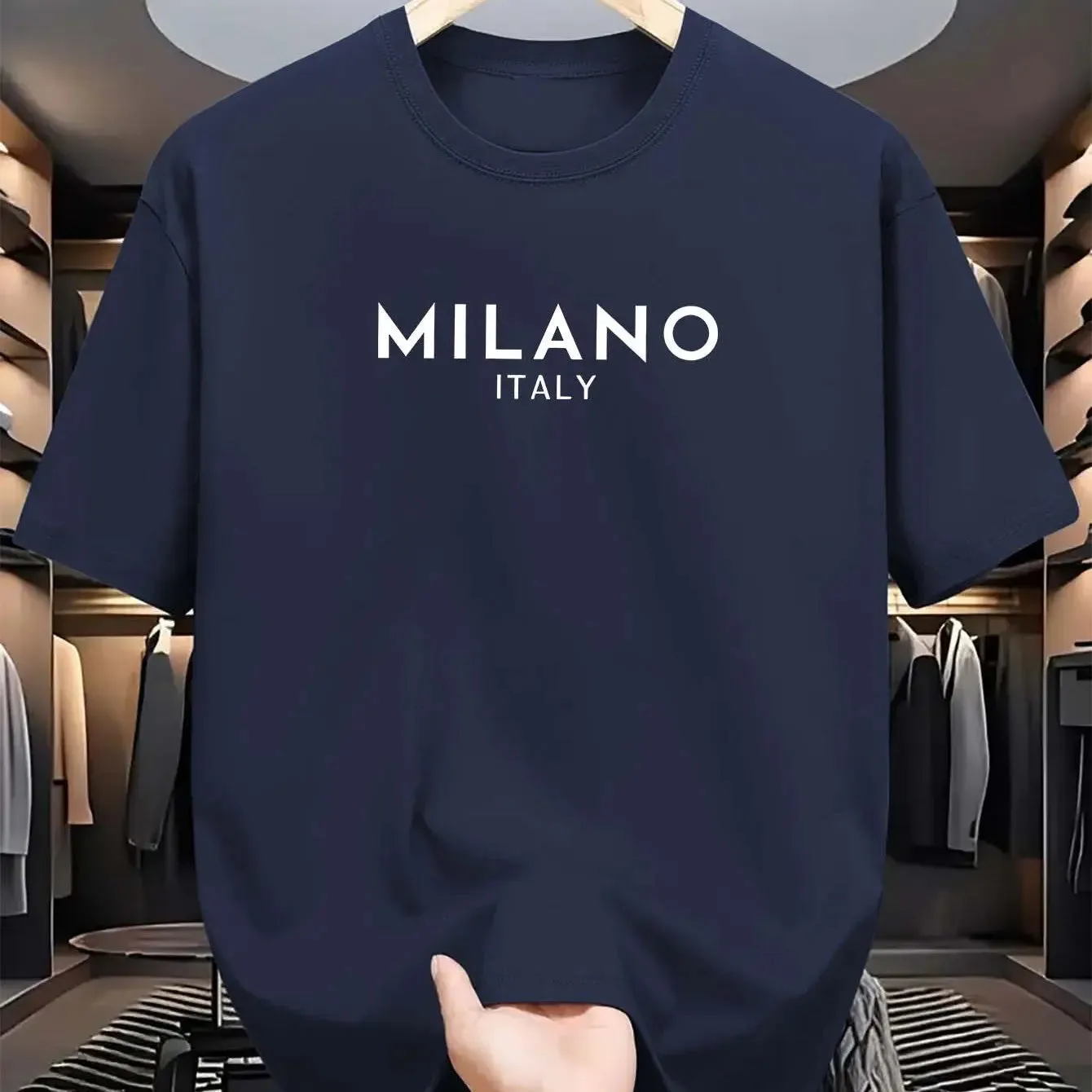 MILANO ITALY Cotton T-Shirt – Loose Fit, Casual & Stylish