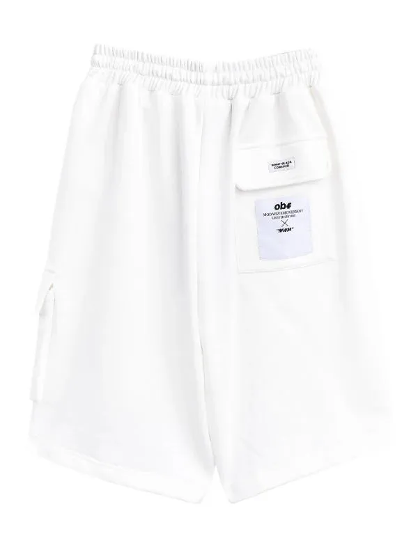 Mod Wave Movement Basic Sweatshorts- White