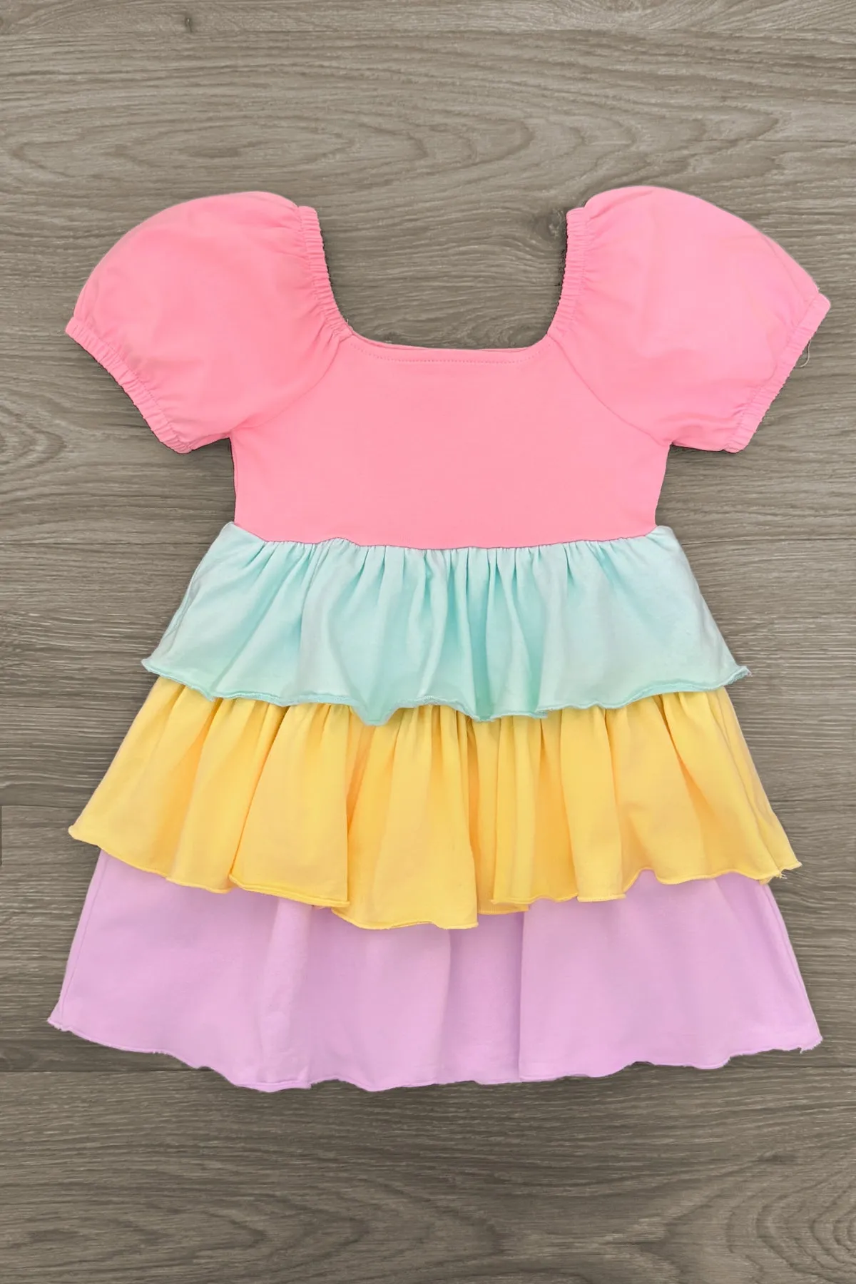 Mom & Me - Pastel Ruffle Dress