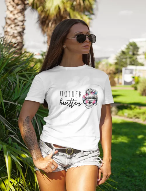 Mother Hustler Skull Short Sleeve Tee