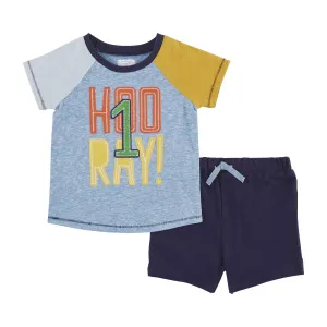 Mud Pie Birthday Boy 2pc Outfit - Hooray 1