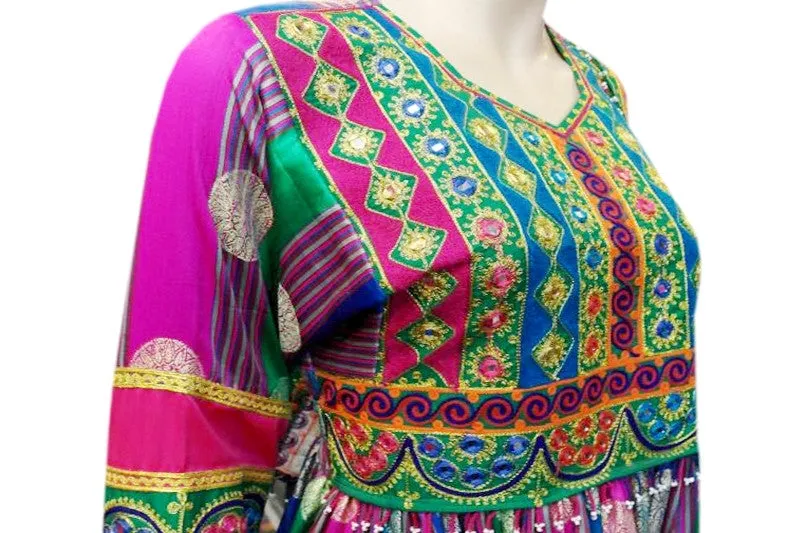Multicolor Afghan Dress