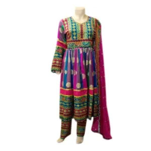 Multicolor Afghan Dress