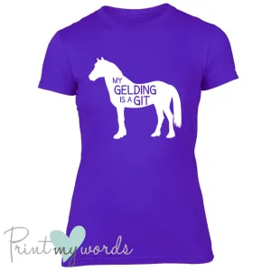 My Gelding Is A Git Funny Equestrian T-Shirt