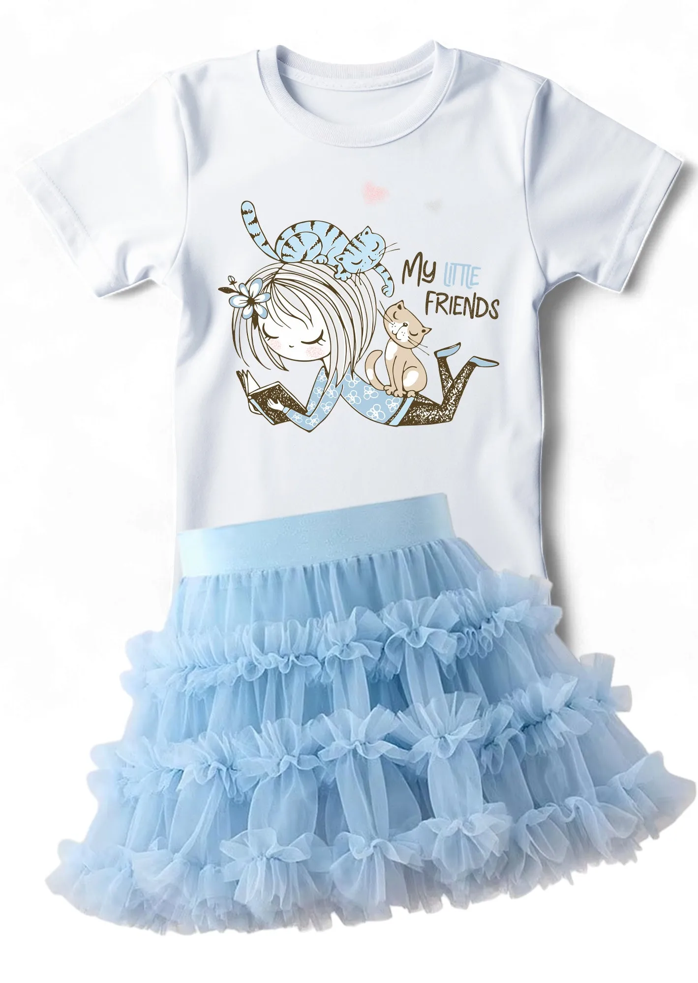 My Little Friends Tee in Blue