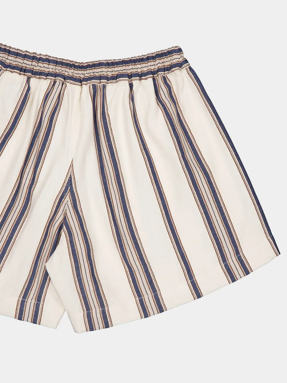 Nautical Stripe Cropped Shorts