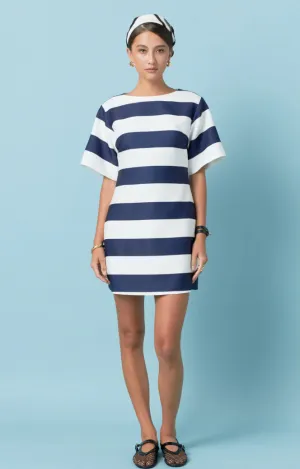 Navy Bold Stripe Dress