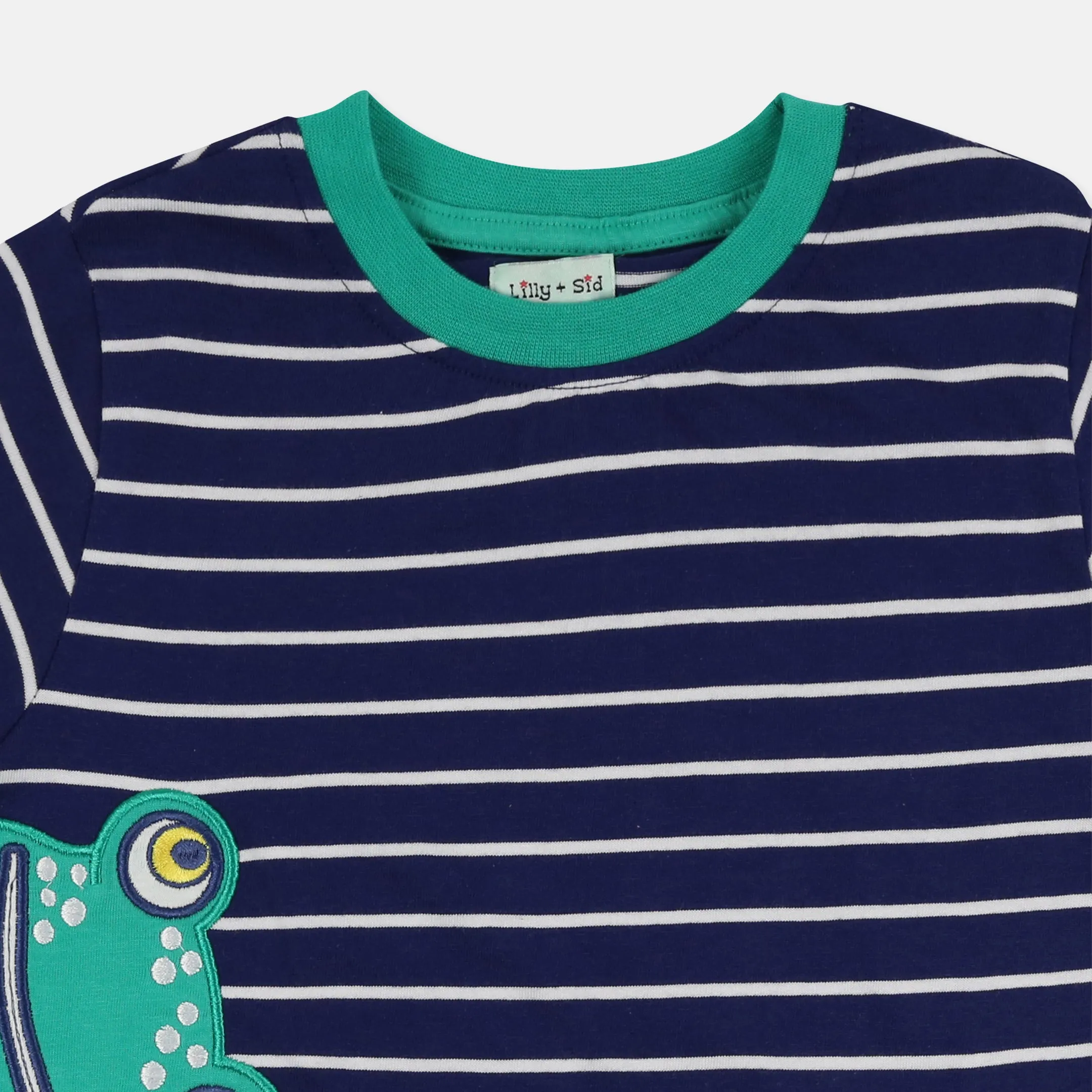 Navy Frog Applique T-Shirt