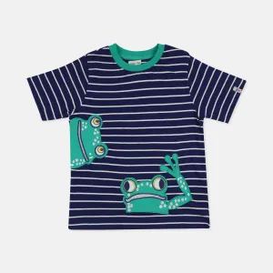 Navy Frog Applique T-Shirt