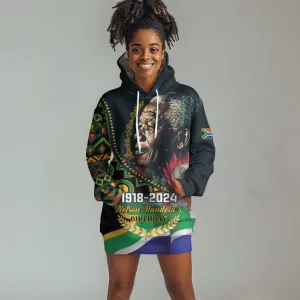 Nelson Mandela Birthday Hoodie Dress Leader of the Nation LT01