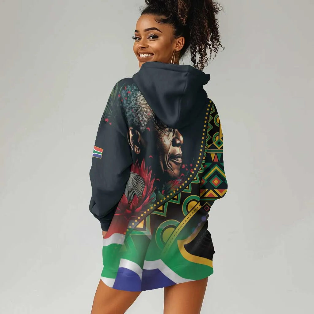 Nelson Mandela Birthday Hoodie Dress Leader of the Nation LT01