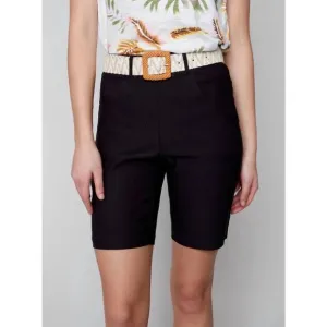 NEW CHARLIE B chloe bengaline stretch short in black