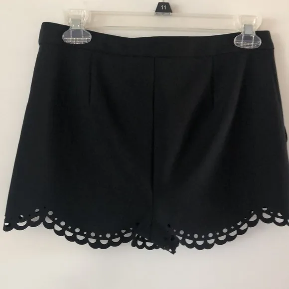 NEW Elizabeth and James Hanley Perforated Shorts Black Dressy Luxury Summer