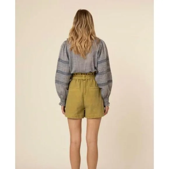 NEW FRNCH natural dahlia shorts in khaki clair