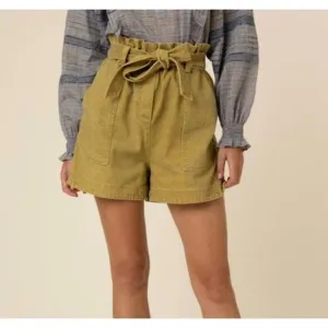 NEW FRNCH natural dahlia shorts in khaki clair