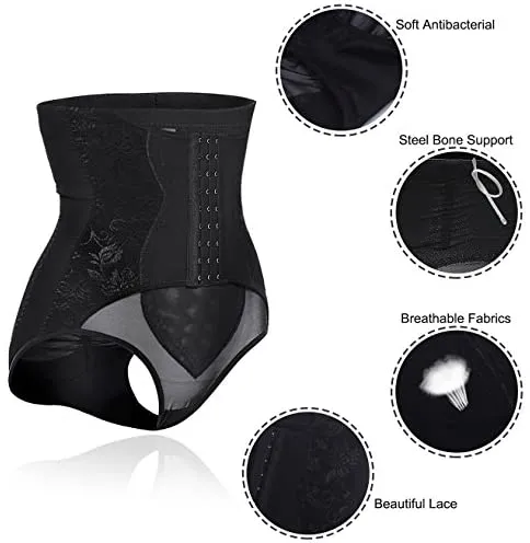 New in package! Waist trainer corset : Nebility Women Butt Lifter Shapewear Hi-Waist Tummy Control Body Shaper Panty, Black, Sz M!