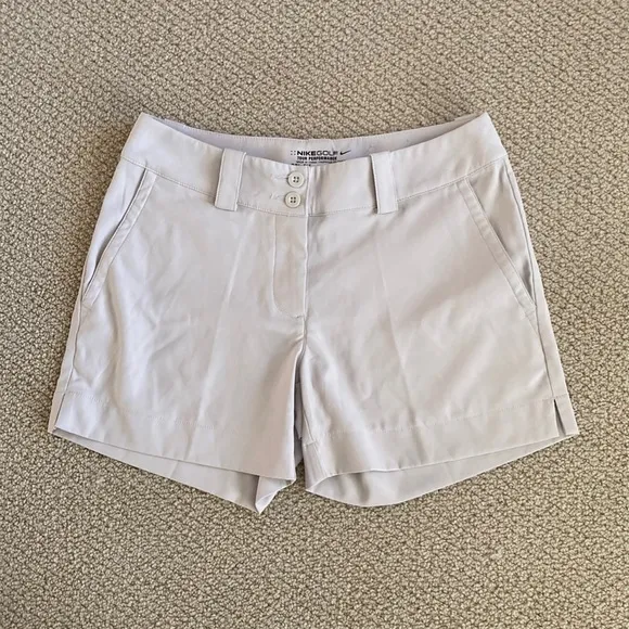 NEW Nike Golf Modern Rise Khaki Shorts 4” Dri-FIT Pockets Tour Size 2 NWOT