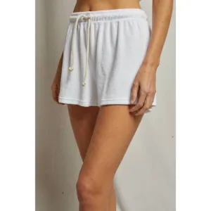 NEW PERFECTWHITETEE summer loop terry short in white