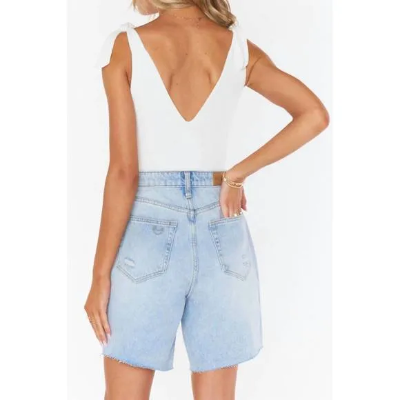 NEW SHOW ME YOUR MUMU brentwood shorts in light vintage blue