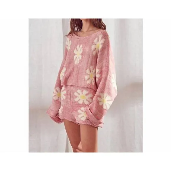 NEW STORIA daisy shorts in pink
