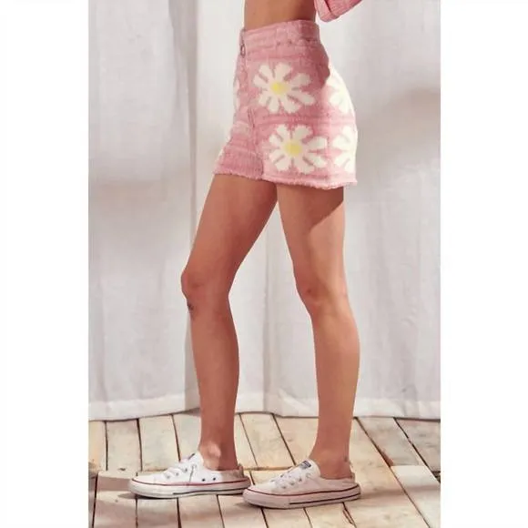 NEW STORIA daisy shorts in pink
