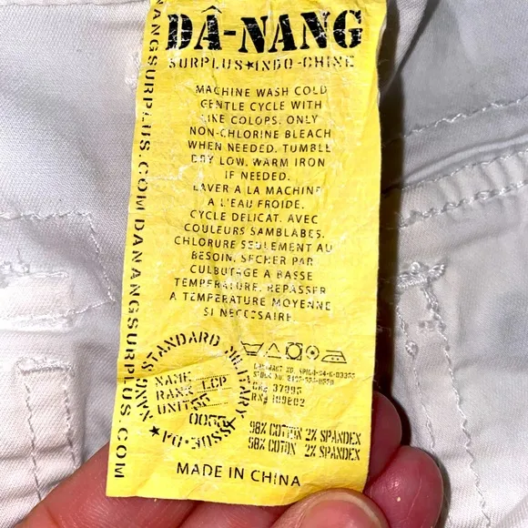 New White Da-Nang Surplus Shorts Size XS