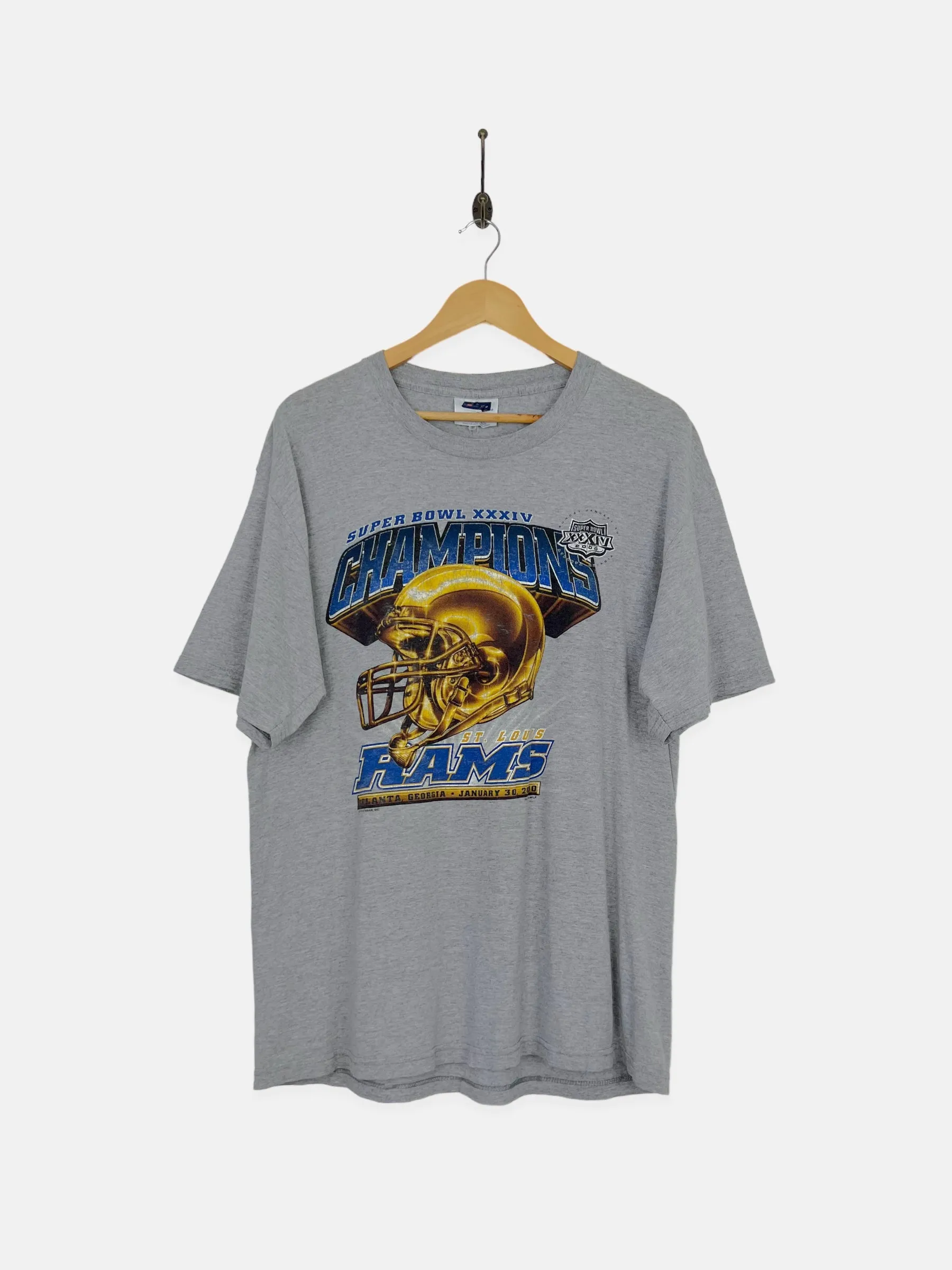NFL St Louis Rams Super Bowl Champions Vintage T-Shirt Size M-L